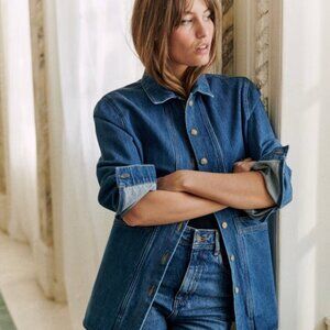 NWT Sézane Will Jacket -- Denim Blue -- Size M